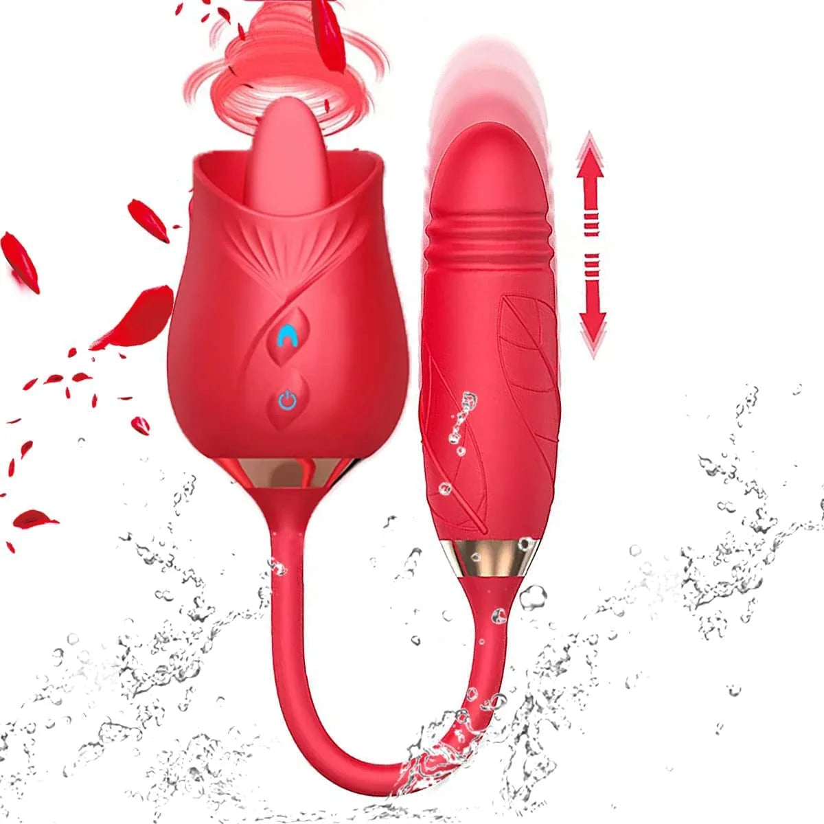 Rose Toy for Woman,Vibrator and Adult Sex Toys with 10 Vibrating Stimulator for Women Couples -