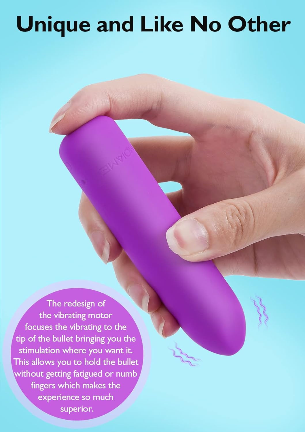 Small Bullet Vibrator for Women: Waterproof Mini Clit Vibrator with 10 Modes