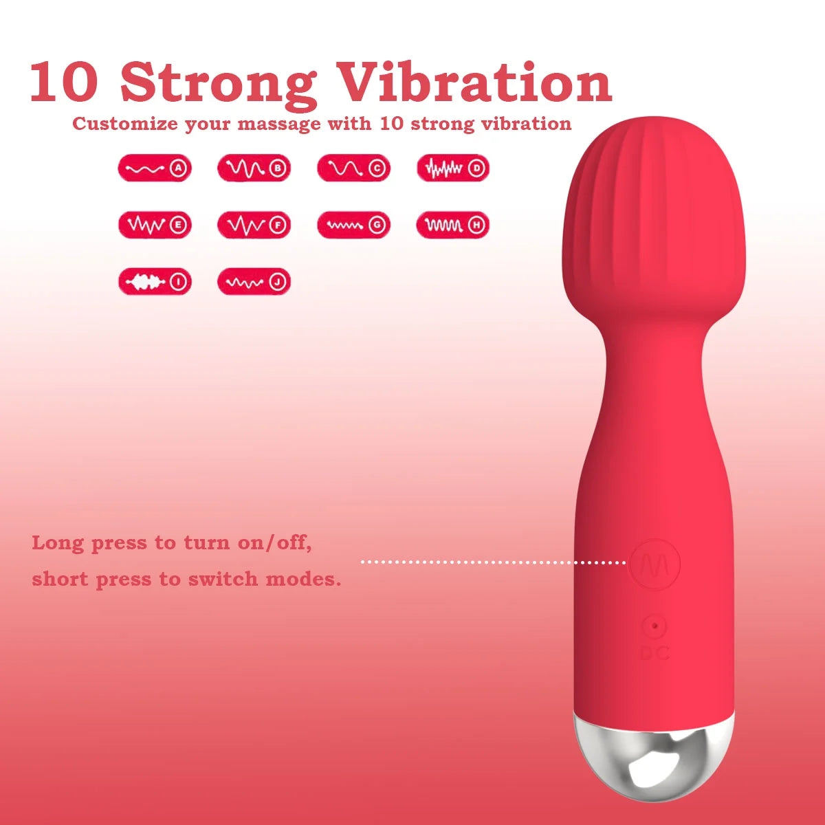 Vibrators, Mini Vibrators Wand Massagers for Women, Clitoral G Spot Vibrators for Female, Adult Toys for Lovers Partner Play, Red